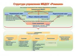 Единоначальным исполнительным органом Учреждения является заведующий, прошедший соответствующую аттестацию, который осуществляет текущее руководство деятельностью Учреждения.

В учреждении формируются коллегиальные органы управления, к которым относятся Общее собрание работников Учреждения, Педагогический совет, Управляющий совет